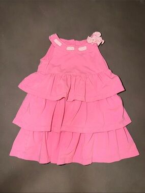 Janie and Jack Pink Tiered Ruffle Baby Dress